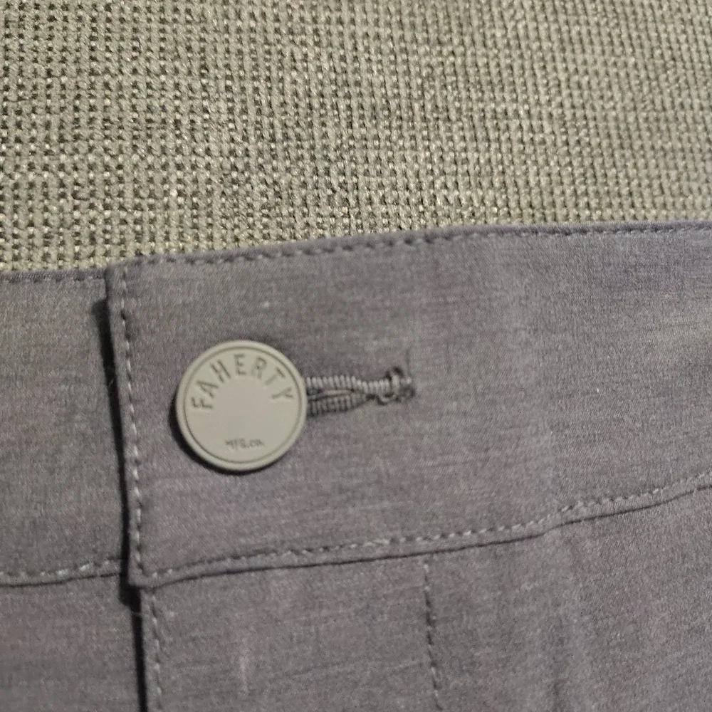 FAHERTY All Day Shorts Mens 38 Charcoal Drawstring Hybrid Stretch 9